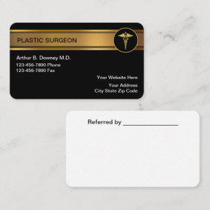Classy Plastic Surgeon Business Cards 