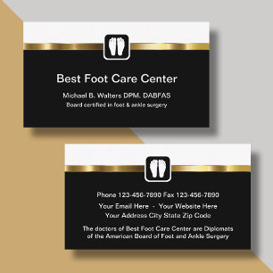 Classy Podiatry Foot Care Business Cards