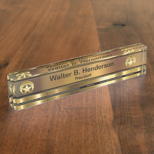 Classy Police Law Enforcement Theme Nameplate