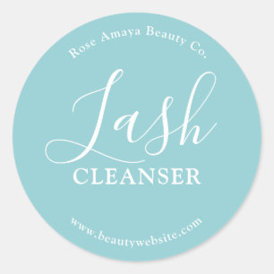 Classy Powder Blue Lash Cleanser Label