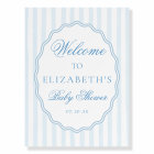 Classy Preppy Stripes Wavy Frame Coast Baby Shower