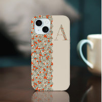 Classy Pretty MONOGRAM A BEIGE FLORAL Case-Mate  