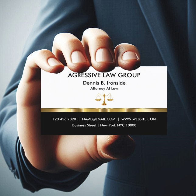 Classy Professional Attorney Theme Business Cards  (Creator Uploaded)
