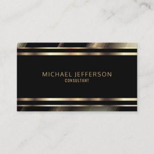 Classy Professional Gold and Black Business Card