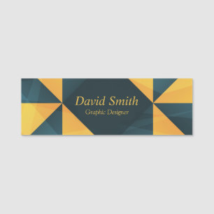 Classy Professional Graphic Designer Name Tag