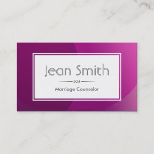 Classy Purple Marriage Counselling Business Card