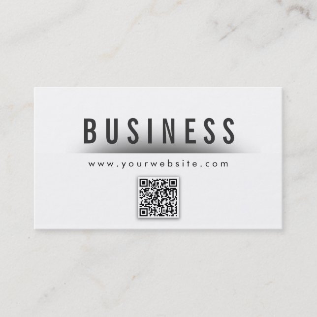 Classy QR Code Wedding Planner Business Card (Front)
