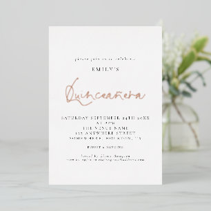 Classy Quinceanera Birthday Party Script Real Foil