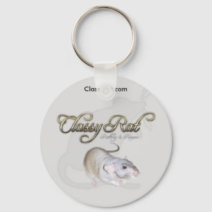 Classy Rat Rattery & Rescue Fancy Exotic Pet Rat Key Ring