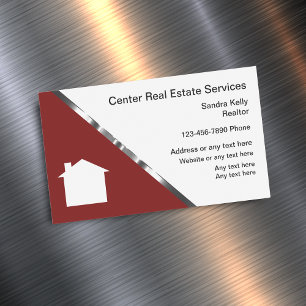 Classy Real Estate Agent Magnetic Business Card