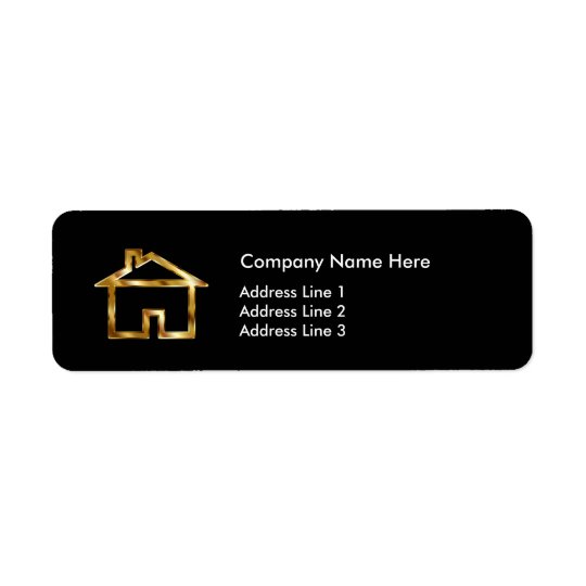 Classy Real Estate Agent Modern Design Return Address Label