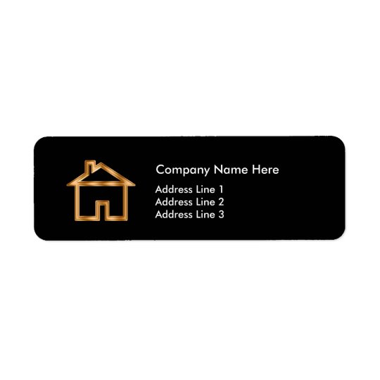 Classy Real Estate Agent Simple Layout Return Address Label