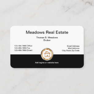Classy Real Estate Broker Business Card