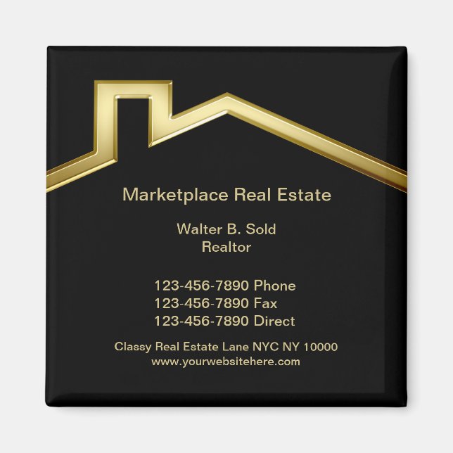 Classy Real Estate Business Magnets (Front)