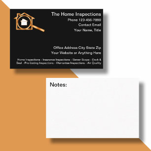 Classy Real Estate Home Inspections Business Cards