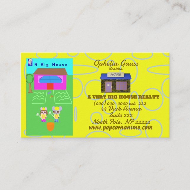 Classy Real Estate Photo Logo Custom Business Card (Front)