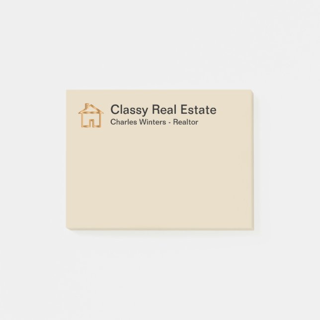 Classy Real Estate Sticky Note Pads (Front)
