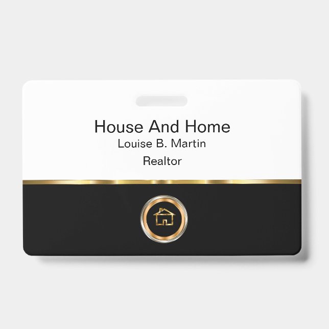 Classy Real Estate Theme ID Badge (Front)