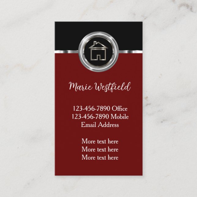 Classy Realtor Vertical Business Cards Design (Front)