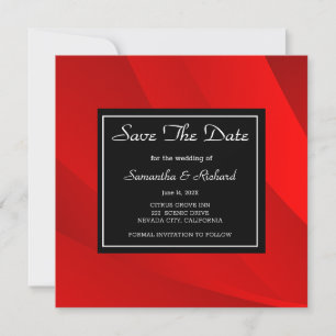 Classy Red Save The Date