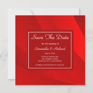 Classy Red Save The Date