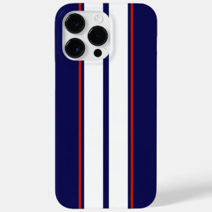 Classy Red, White, and Blue Racing Stripes Case-Mate iPhone 14 Pro Max Case