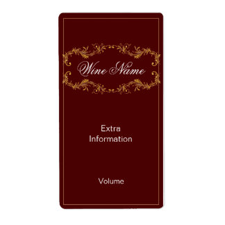 Classy Red Wine Label