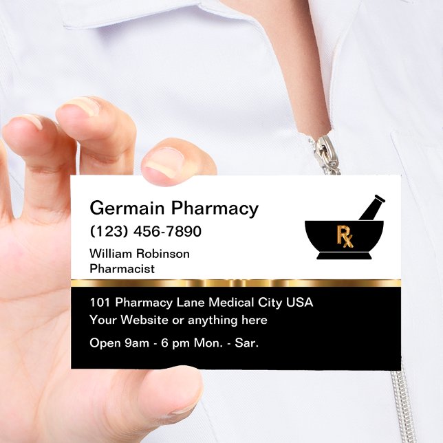 Classy Retail or online Pharmacy Business Card (Creator Uploaded)