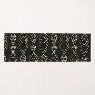 Classy Retro Design in Black and Gold Yoga Mat