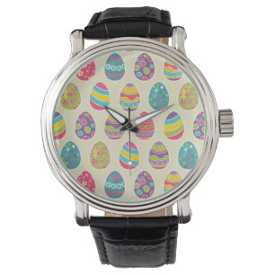 Classy Retro Easter Eggs Happy Easter Day Watch