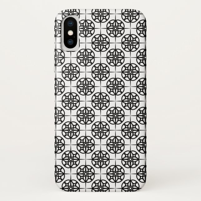 Classy Retro Vibe Geometric Pattern Case-Mate iPhone Case (Back)