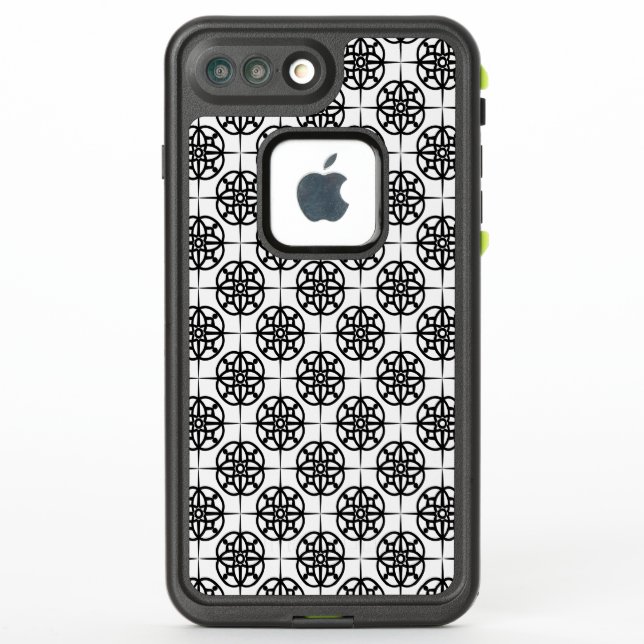 Classy Retro Vibe Geometric Pattern LifeProof iPhone Case (Back)