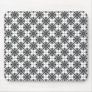 Classy Retro Vibe Geometric Pattern Mouse Mat