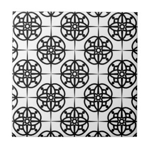Classy Retro Vibe Geometric Pattern Tile