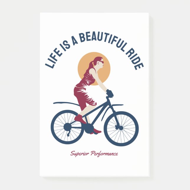 Classy Rider - Life is a Beautiful Ride Post-it Notes (Front)