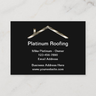 Classy Roofing Construction Business Cards