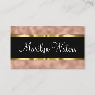 Classy Rose Gold Background Business Card