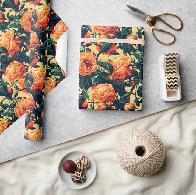Classy Rose Minimalist Wrapping Paper (Crafts)
