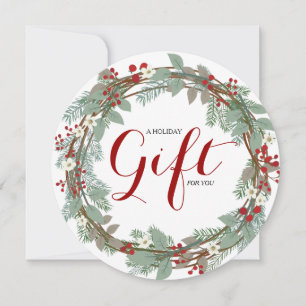 Classy Round Holiday Gift Certificates Card