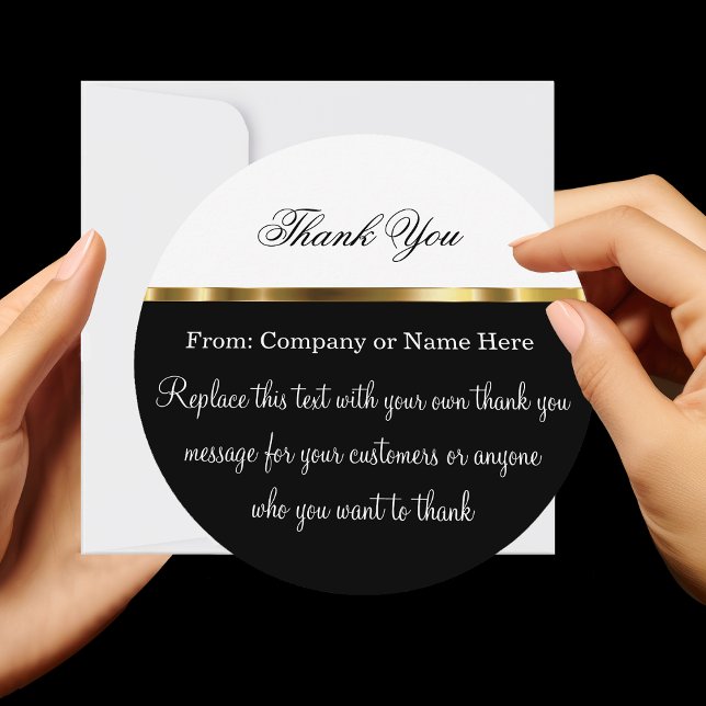 Classy Round Thank You With Envelopes Card (Creator Uploaded)