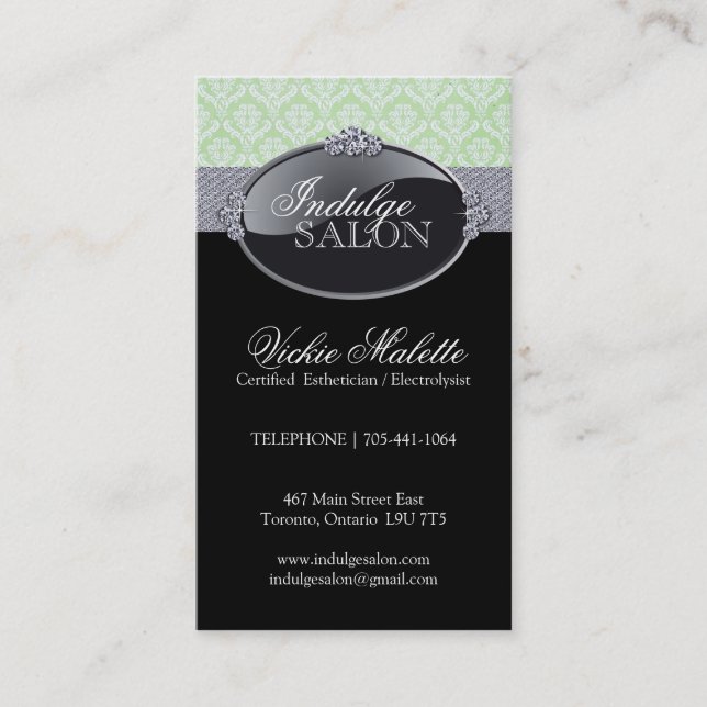 Classy Salon and Spa Business Cards (Front)