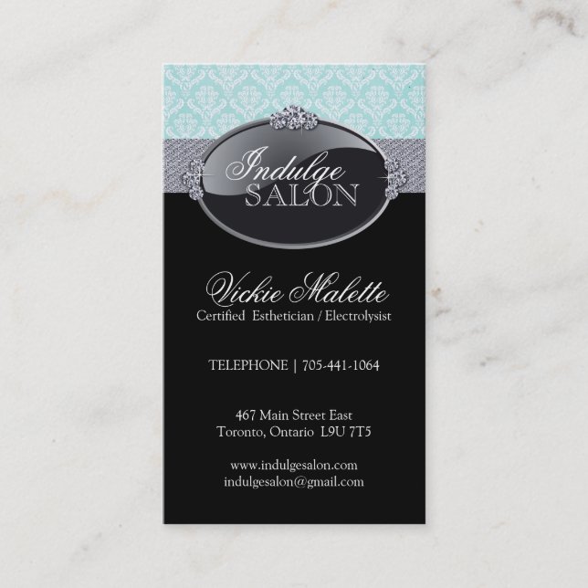 Classy Salon and Spa Business Cards (Front)