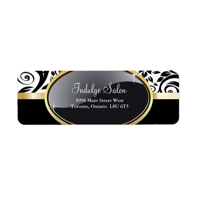 Classy Salon and Spa Return Address Labels (Front)