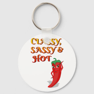 Classy Sassy And Hot Pepper Diva Key Ring