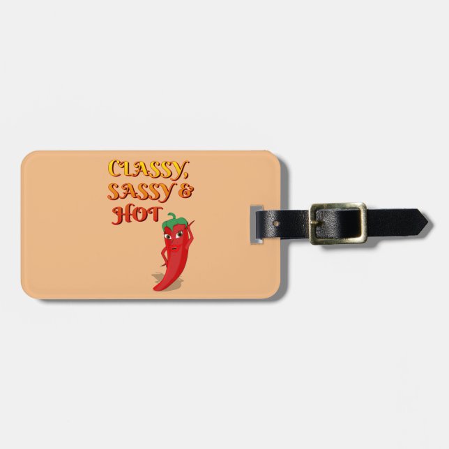 Classy Sassy And Hot Pepper Diva Luggage Tag (Front Horizontal)