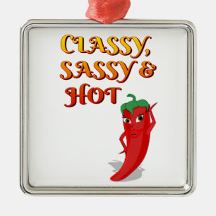 Classy Sassy And Hot Pepper Diva Metal Tree Decoration