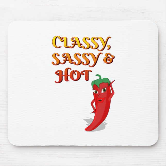 Classy Sassy And Hot Pepper Diva Mouse Mat (Front)