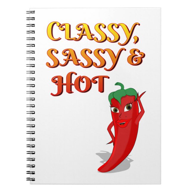 Classy Sassy And Hot Pepper Diva Notebook (Front)