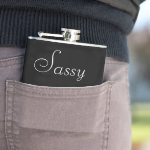 Classy Sassy Girl Text> Girly Hip Flasks