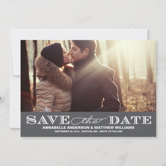 Classy Save the Date PostCard (Front)